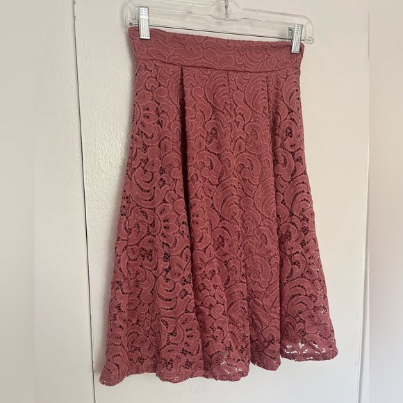 Pink Lace A Line Skirt, Size Small - Picture 2 of 11